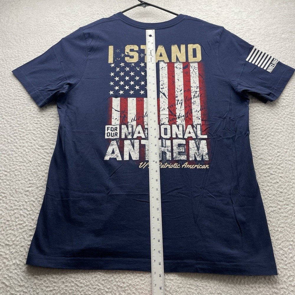 Nine Line T-Shirt Mens XL Navy Blue National Anthem Patriotic American Flag Army - Picture 8 of 10
